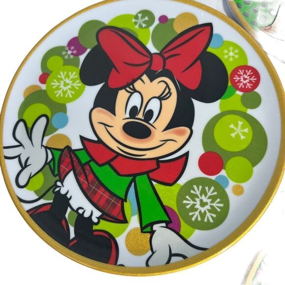 Walt's Disney Store Parks Holiday Mickey and Minnie Christmas Plate Set … - Picture 5 of 6
